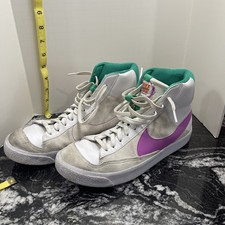 Nike Blazer Mid '77 Sneakers White / Fuchsia Dream DQ6084-101 Youth US 6.5Y