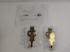 Set of 2 Vintage Brass Flower Curtain Tie Backs Hooks Made In India NEW