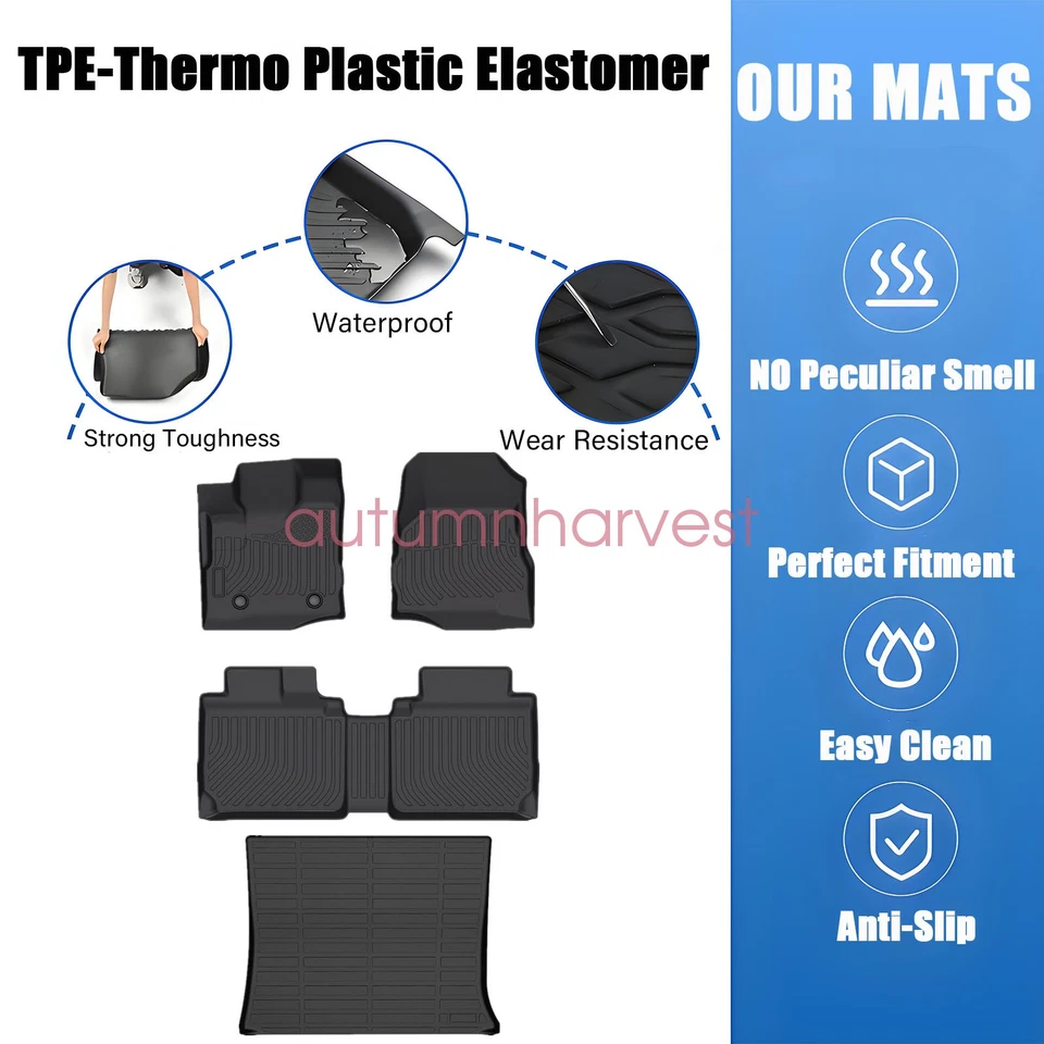 Tapetes revestimiento maletero carga para Chevrolet Equinox 2012-2017/GMC Terrain 3D Foto 3 de 4