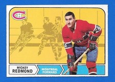 1968-69 OPC #64 MICKEY REDMOND ROOKIE RC CANADIENS O PEE CHEE NHL HOCKEY CARD. rookie card picture