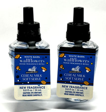 NEW 2 BATH BODY WORKS CEREAL MILK SOFT SERVE WALLFLOWERS REFILL BULB 0.8 OZ
