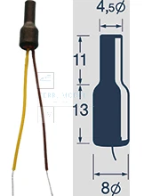 SEUTHE 22E - Smoking device with 10 - 16 V DC or AC cables for v locomotives