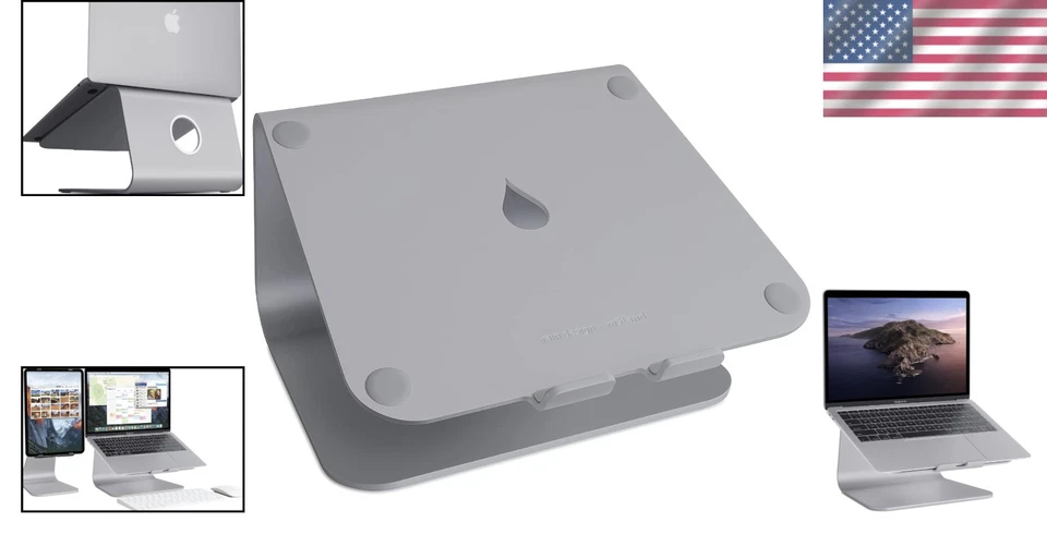 Ergonomic mStand Laptop Stand in Space Gray - Enhances Viewing Comfort - Image 2 of 4