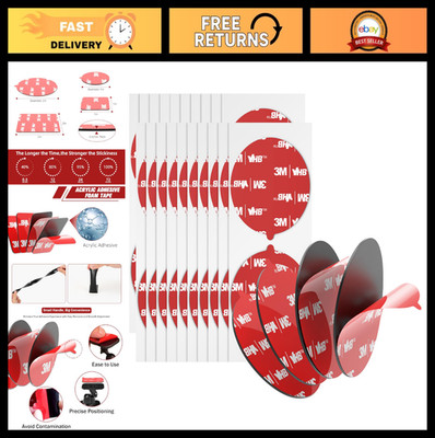 40 PCS Double Sided Adhesive Pads 2'' for Dash Cam, GPS, Heavy Duty Mounting