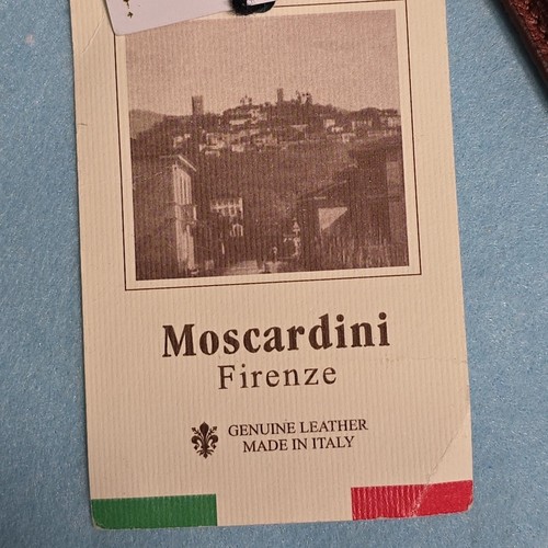 Neuf avec étiquette Moscardini Firenze cuir 3 balles de golf étui ceinture boucle marron - Photo 4/9