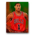 Derrick Rose #2 Art Card Limited 58/100 Edward Vela Signed (Chicago Bulls)