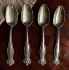 Antique Towle CANTERBURY Sterling Silver Teaspoon Dessert Spoon Monogrammed Set