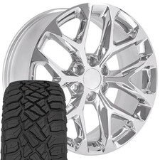 Cv98 22x9 Chrome Oe Wheels Llc Rims 28545r22 Rt Tires Set 6x139.7 28et Cv98 22x9 Chrome Oe Wheels Llc Rims 28545r22 Rt Tires Set 6x139.7 28et