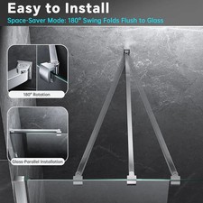 NEW 29" Frameless Shower Door Support Bar - Chrome - 750mm Stainless Steel