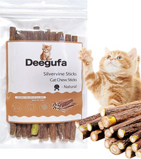 15Pcs Silvervine Sticks for Cats, Matatabi Cat Chew Sticks, Catnip Toys, Woode