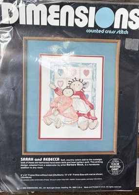 Vintage Dimensions Counted Cross Stitch Kit  Sarah and Rebecca  #3619