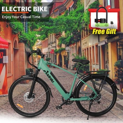 750W Ebike 26'' Electric Bike Bicycle Commuter Tire Mountain E-bike Green 2025
