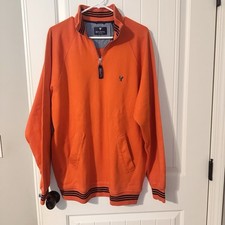 Regatta Sport Quarter Zip Pullover Sweatshirt Orange Men  s Size Large EUC