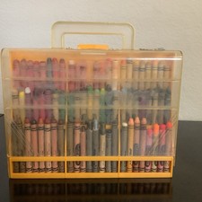Vintage Crayola Crayon Case with Sharpener Crayons Holds 72