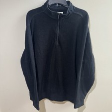 Greg Norman 1/4 Zip Long Sleeve Black Golf Sweatshirt Pullover Men's Size XL