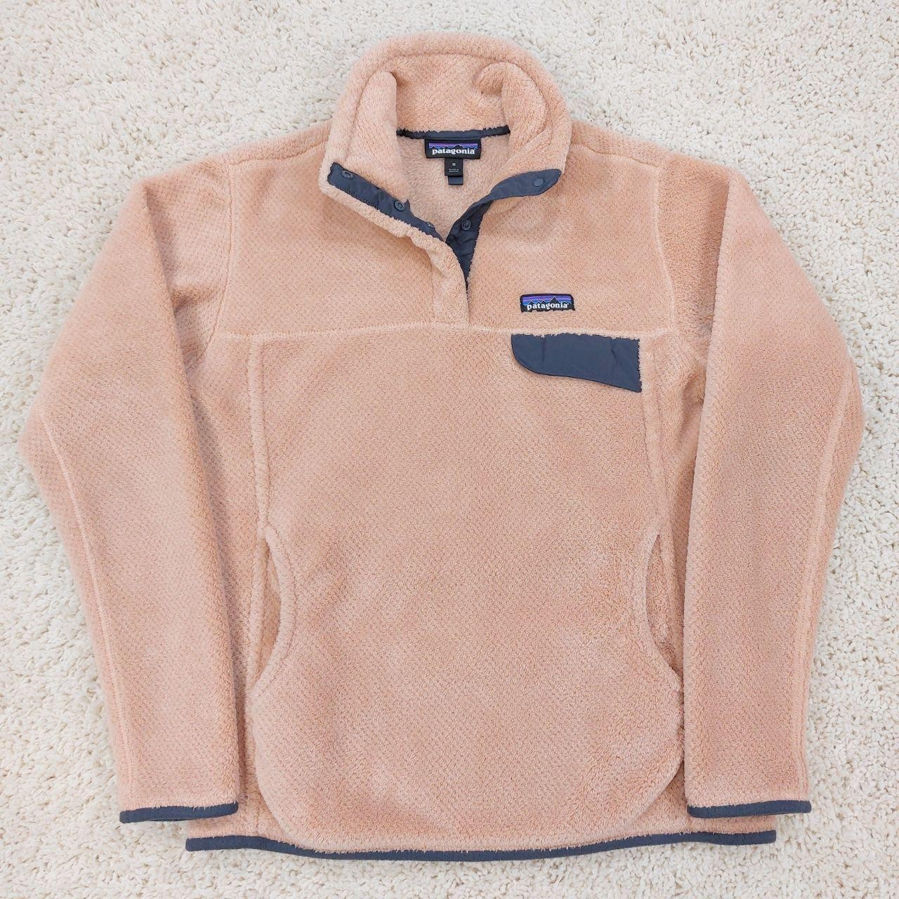 Patagonia Re-Tool Snap-T Pullover Fleece Sweatshirt Womens M, Peach Pink Sweater thumbnail 2