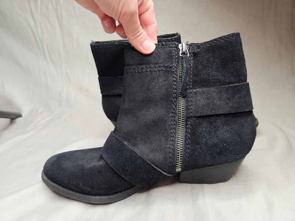 Botines Nine West Vintage American Collection para mujer 8,5 negros gamuza occidentales Foto 4 de 4