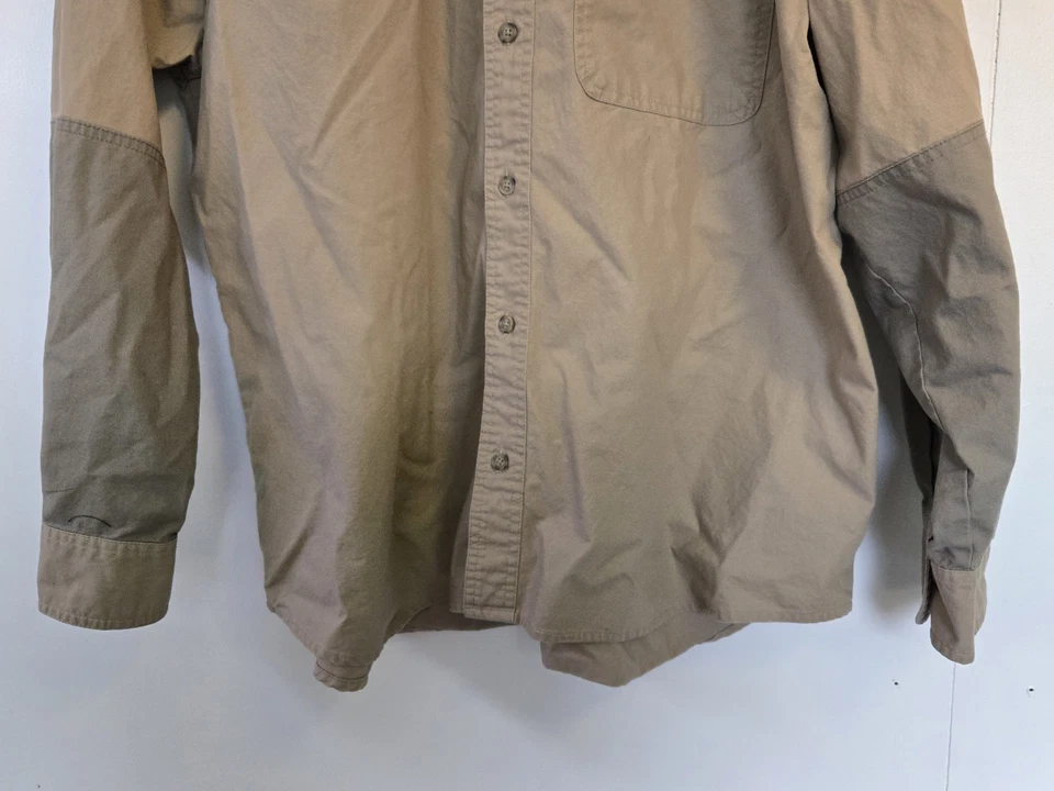 Camisa masculina Cabelas XL Safari África manga longa botão cáqui claro - Imagem 3 de 4