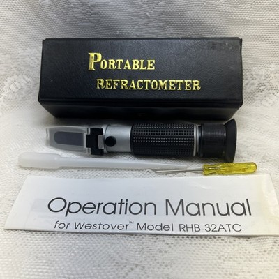 Westover RHB-32ATC Handheld Portable Refractometer  0-32% Brix Machinist Coolant