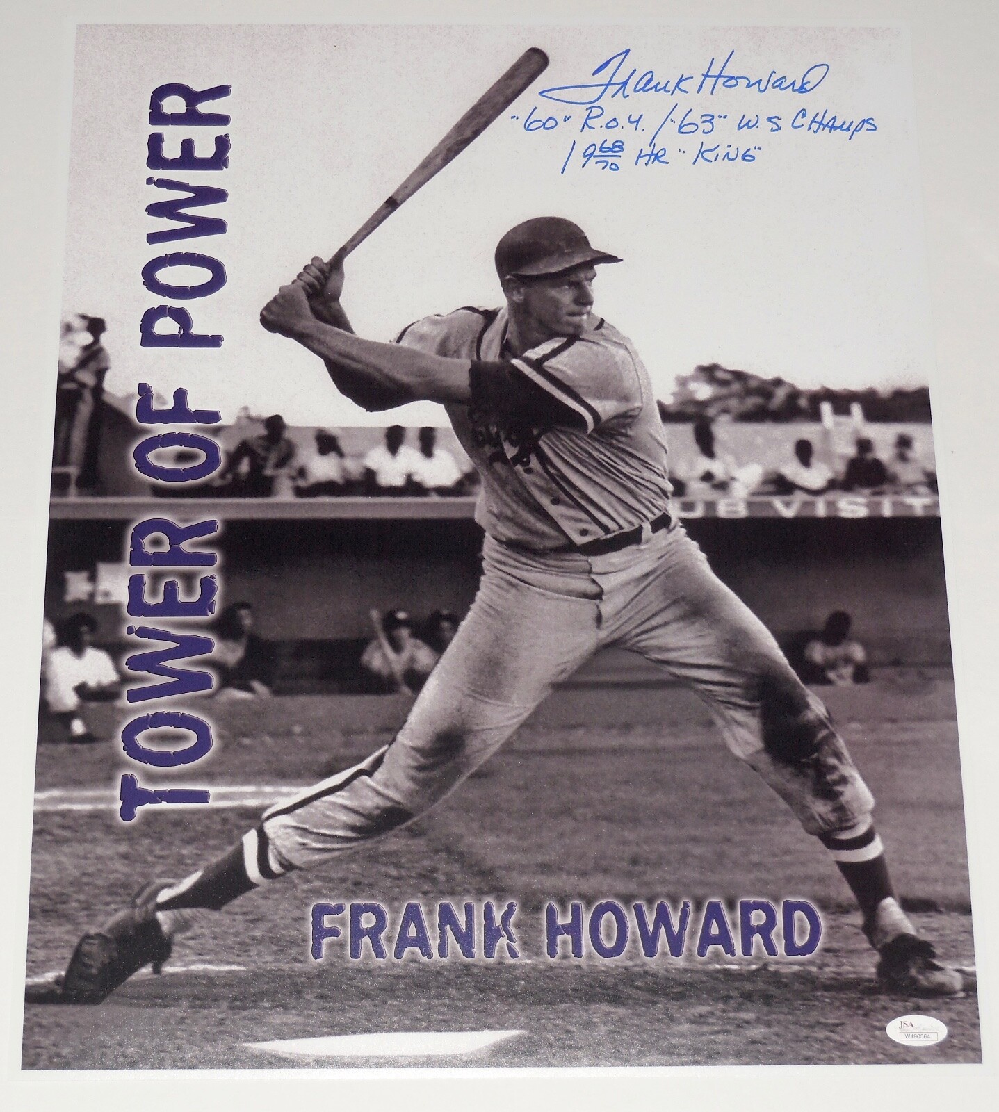 FRANK HOWARD AUTOGRAPHED 16x20 PHOTO (WASHINGTON SENATORS) - JSA COA! 