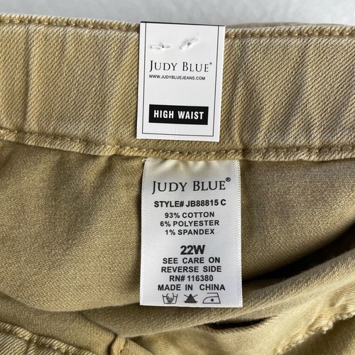 NWT Judy Blue Tan Cuffed Jogger Pants High Waist With Drawstring Size 22W - Picture 5 of 11