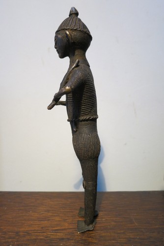 19th c bronze - Bastar bronze - figure with dance staff or hoe - India Antique - Picture 6 of 7