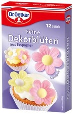 Dr.Oetker Fin Dekorblüten De Papier Comestible, 4er Paquet (4 x 2 G De
