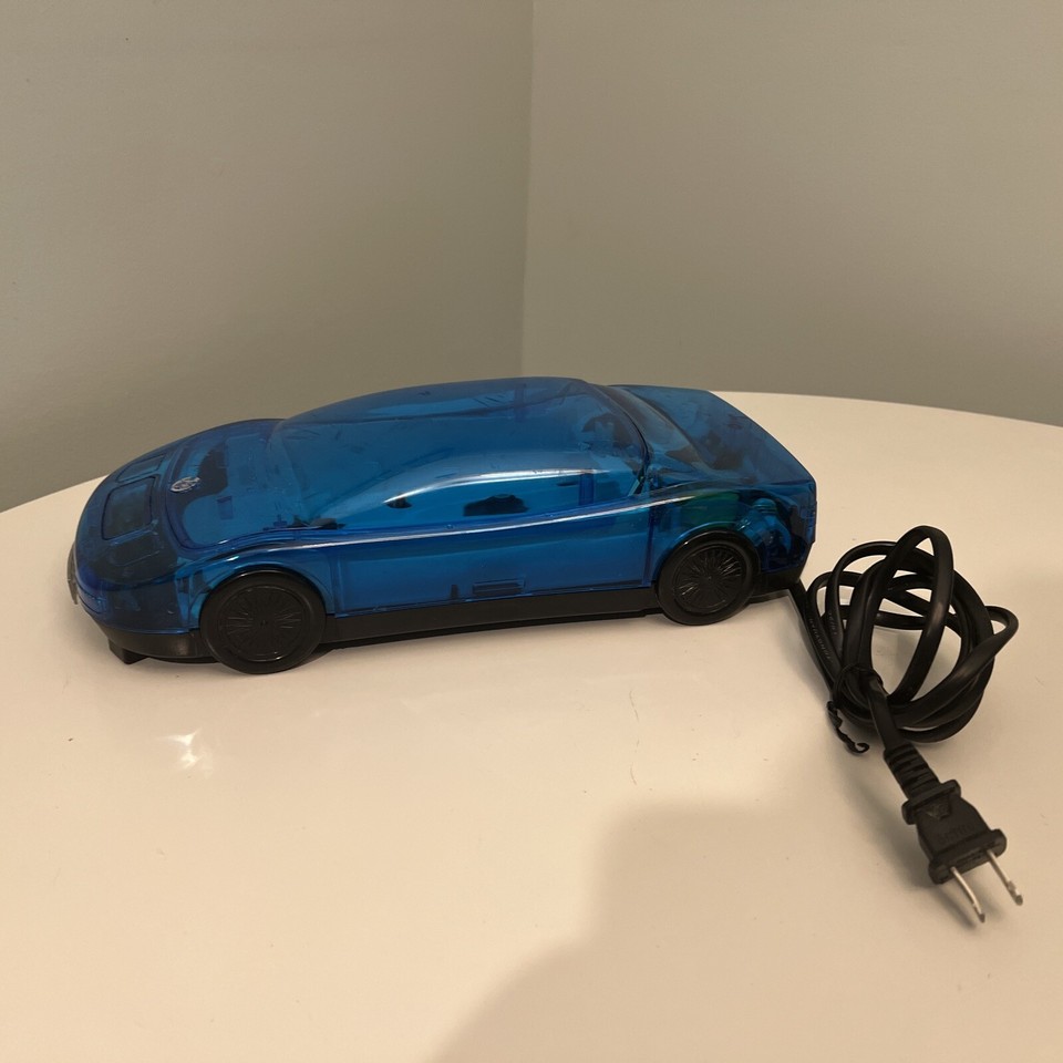 KINYO Blue Sports Car VHS Video Cassette Tape Rewinder Model UV614