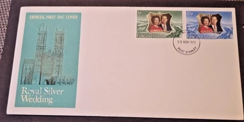 Falkland Islands 1972 Royal Silver Wedding Set First Day Cover