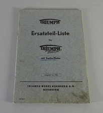 Triumph Knirps Parts Catalog / Parts List With Sachs Engine Stand 06/1955