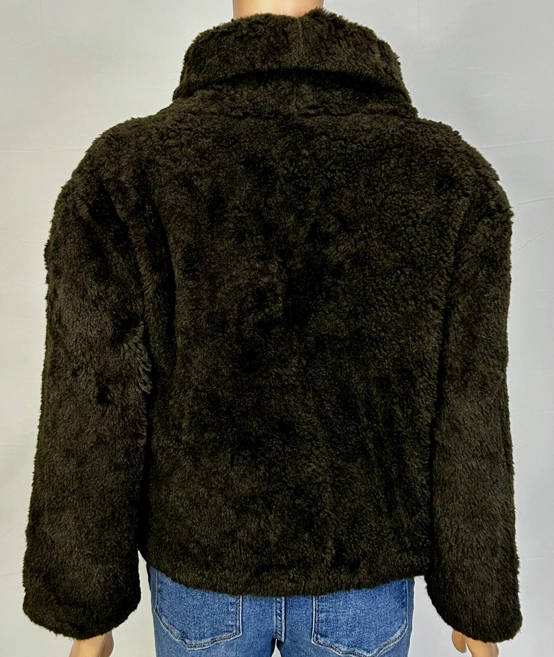 bebe Moda Women 1 Brown Cowl Cropped Pullover Kimono Sleeve Cozy Classy - Image 2 of 4