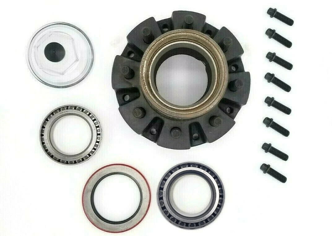 10K Short Spindle Hub Drum Kit 8-214-5-KIT with Bearings, Seal, Oil Cap and Lug Nuts