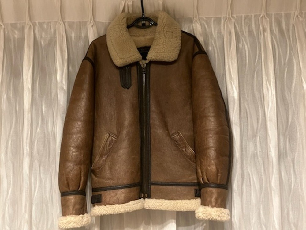 Vintage B3 Flight Jacket Mouton Genuine Leather Brown Size M Vintage B3 Flight Jacket Mouton Genuine Leather Brown Size M