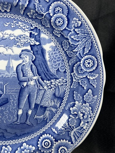 Spode Blue Room Collection 10.5" Dinner Plate "Woodman" Excellent Condition - Picture 6 of 18