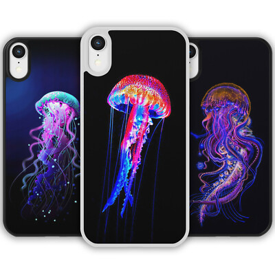NEON JELLY FISH Handyhülle Schutzhülle iPhone Samsung Marine Life Jellyfish Unterwasser