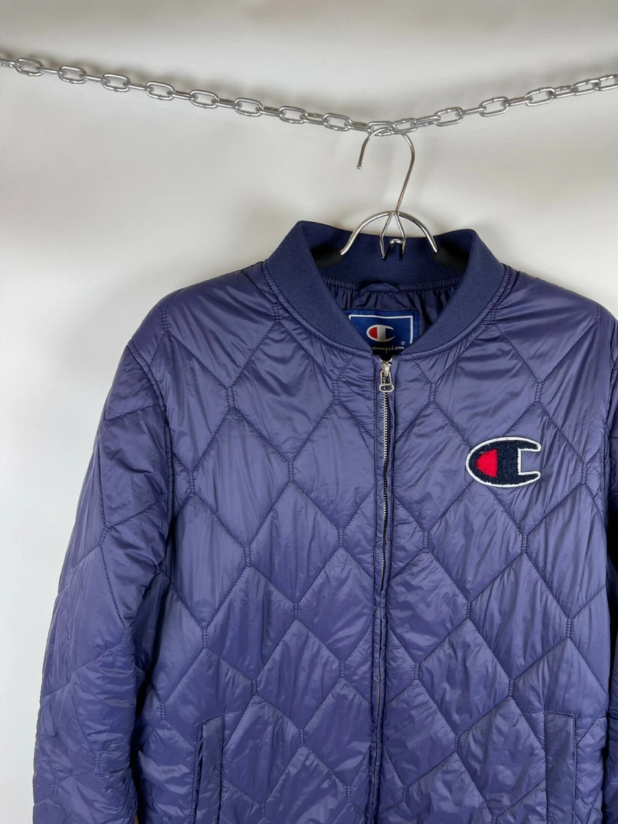 Champion vintage double logo quilted bomber jacket