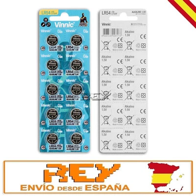 Pila Boton Original VINNIC AG10 LR54 L1131F 1,5V Alcalina b157 vr