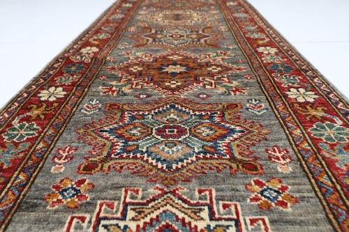 2 x 6 ft Hallway Tribal kazak Runner Rug Afghan Hand Knotted Wool Bedroom Rug - Picture 3 of 10