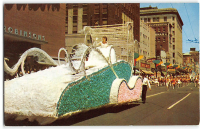 Cotton Carnival Parade Float, Memphis, Tennessee ca 1950s Vintage Postcard