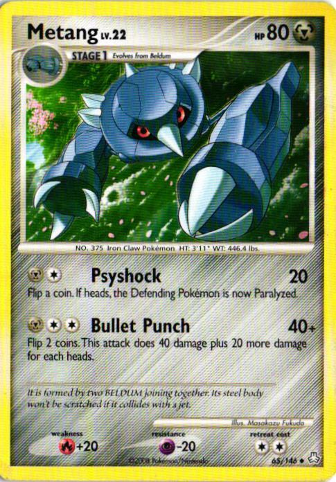 metang pokemon card 2008 Pokemon Card Metang 65/146
