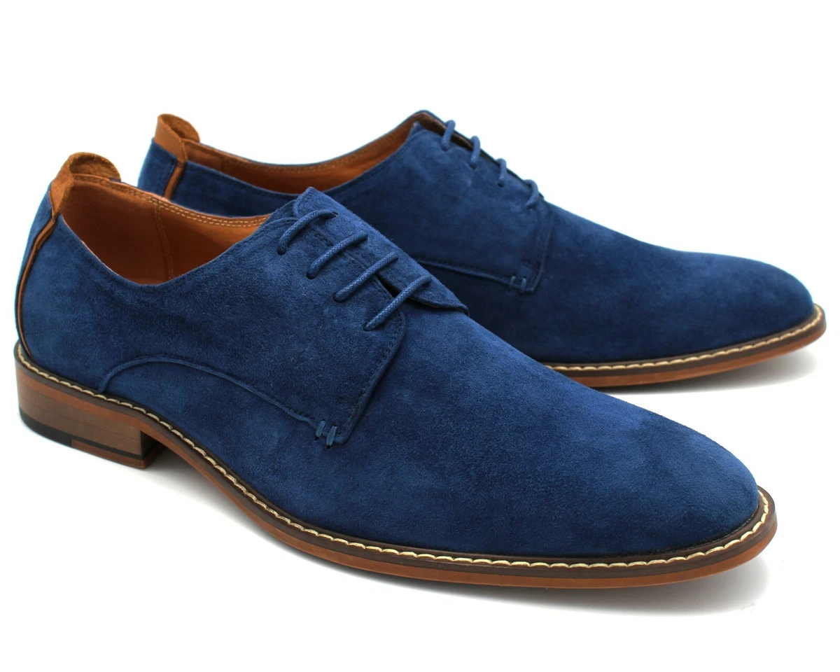 D67 UK8 NEW MENS BLUE CASUAL SHOES LACE UP SUEDE OFFICE WORK WEEKEND EU 42 eBay