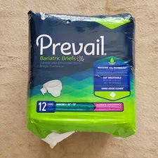 Prevail Bariatric Briefs Bariatric A 62" to 73"  36  Count PV-017   3-12 packs A