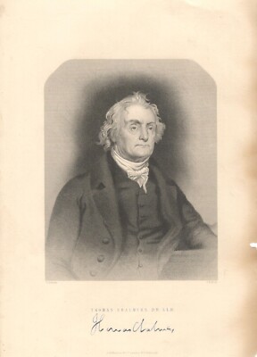 Vintage Copperplate Engraving - Thomas Chalmers by J.B. Bird - 13 x 10 cm