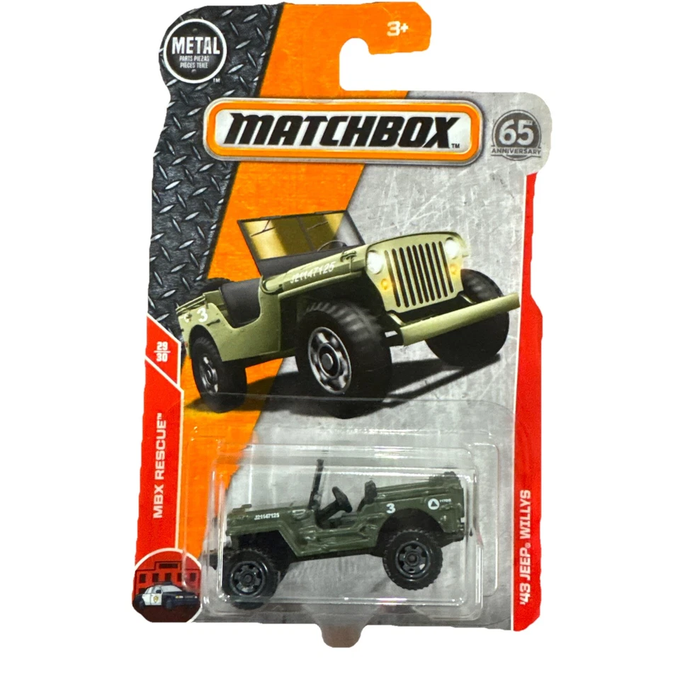 1/64 Matchbox MBX Rescue 1943 Jeep Willys Great Collectible - Image 2 of 4
