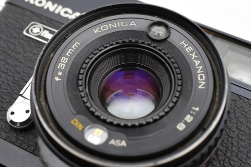 [Near MINT Konica C35 Flash Matic 35mm Rangefinder Film Camera Black JAPAN - Picture 23 of 24