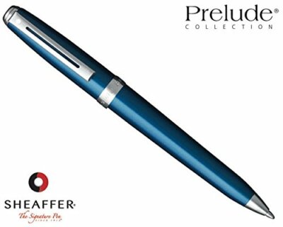 Sheaffer Prelude Ballpoint Pen, Blue Lacquer & Chrome, New, #9135-2