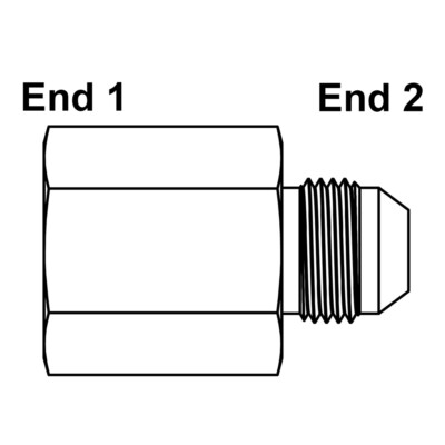 JIC 8 Female x JIC 4 Male Straight 2406-08-04 Adapter 9-2406 JIC 8 Female x JIC 4 Male Straight 2406-08-04 Adapter 9-2406