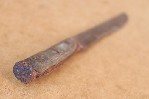 Antique Ancient Primitive Knife Hunting Battle Blade Marked Signed 1911 1900's - Picture 8 of 10