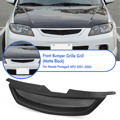Matte Front Bumper Grille Mesh Honeycomb For Mazda Protege5 MP3 01-03 Fiberglass