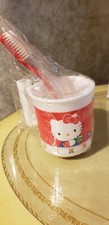 New Sealed Vintage Sanrio Kitty Design Toothbrush Cup Kids 1976 1992 LOOK 
